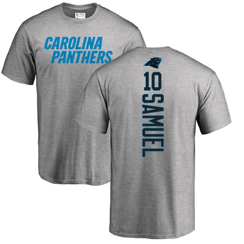 Carolina Panthers Men Ash Curtis Samuel Backer NFL Football #10 T Shirt->nfl t-shirts->Sports Accessory